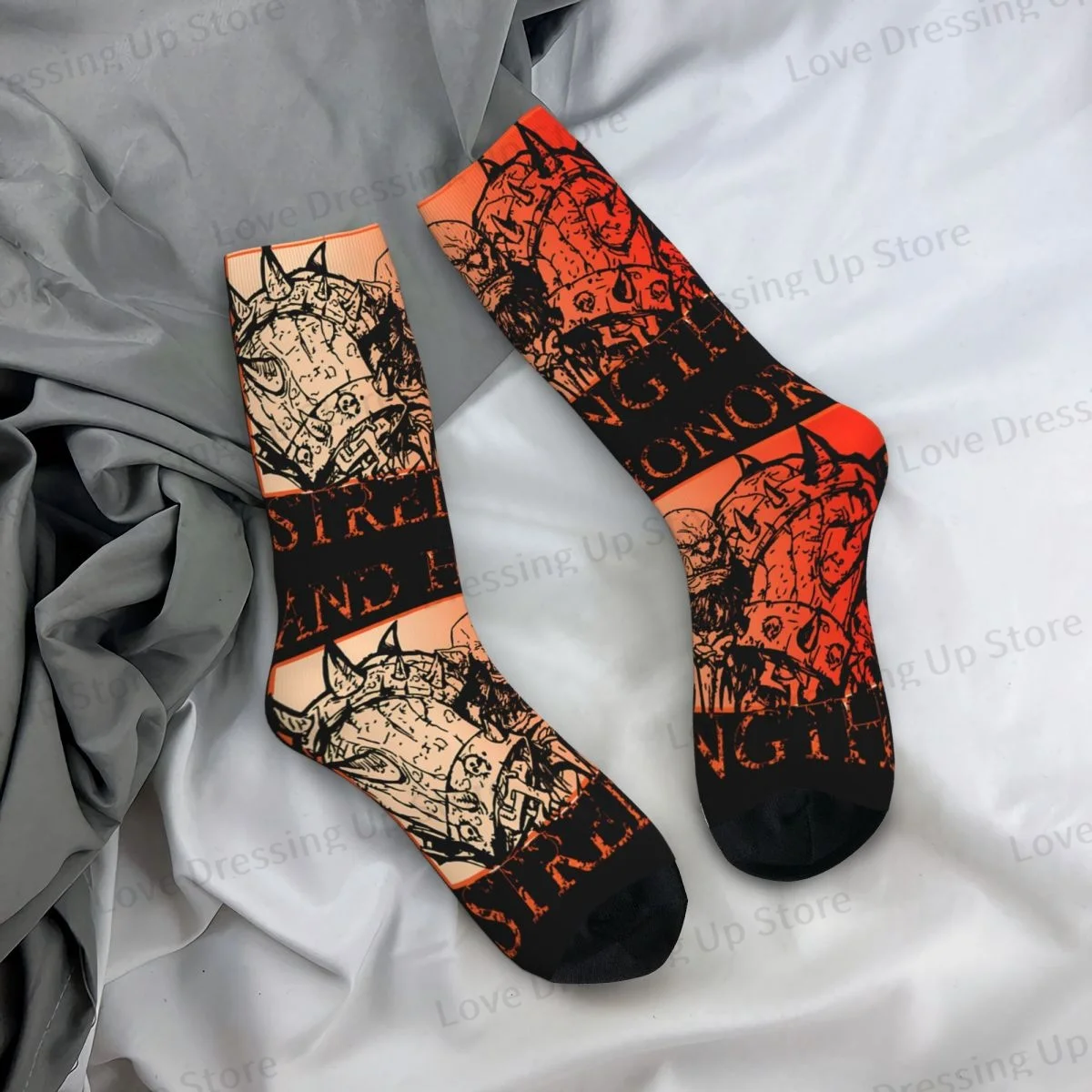 World of Warcraft WOW Game Orc Warrior Unisex Winter Socks Hip Hop Happy Socks Street Style Crazy Sock