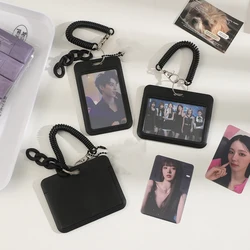 Porte-cartes Kpop de style noir, porte-cartes photo, porte-cartes photo, pendentif de sac, papeterie scolaire, 3 po