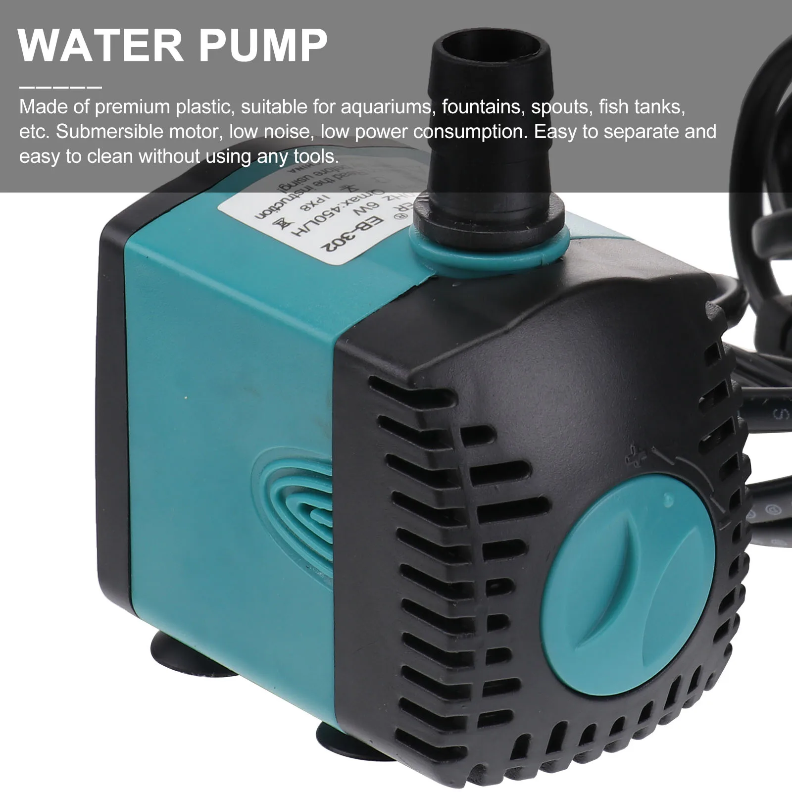 

1Pcs Small Submersible Water Pump Premium Plastic Aquarium Fountain Low Noise Energy Efficient Adjustable Flow Eu Plug