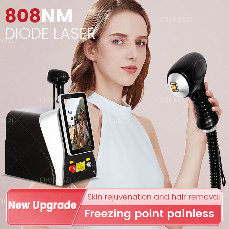 

The Latest 808nm Diode Laser Freezing Point Painless And Permanent Hair Removal With Three Wavelength 755 808 1064 Equipment