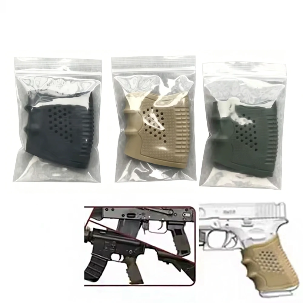 Tactical Pistol Grip Rubber Airsoft Grip Sleeve Non-Slip Gun Grip Glove Protective Cover for Glock 17 18 19 M4 Accessories
