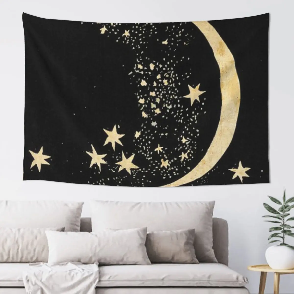 

The Stars and The Moon Tapestry Wallpaper Bedroom Carpet On The Wall Carpet Wall Tapestry