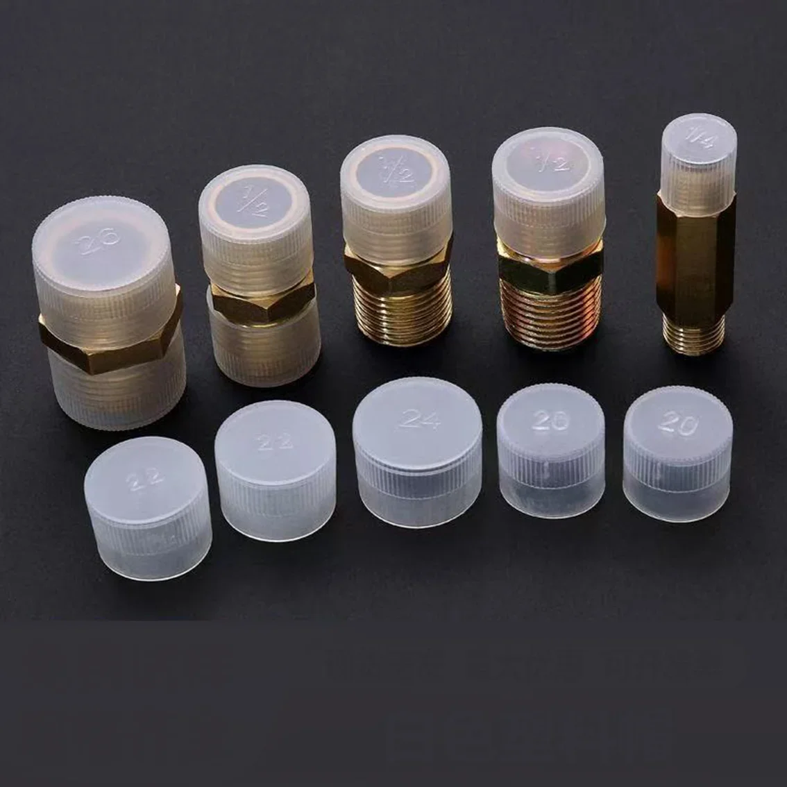 1-15pcs H-serie Plastic Cap Transparent Protective Cover Screw Dust Cap Rubber Sleeve M6-M114 External Thread Protective Sleeve