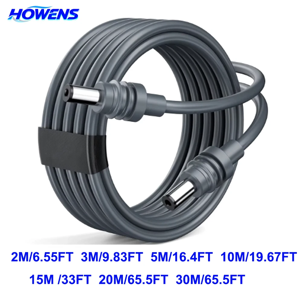 HOWENS New Power Cable For Starlink Mini DC To DC Power Cable Power Cable Heavy Duty Waterproof DC Extension Cable 3M ﻿5M-16.4FT