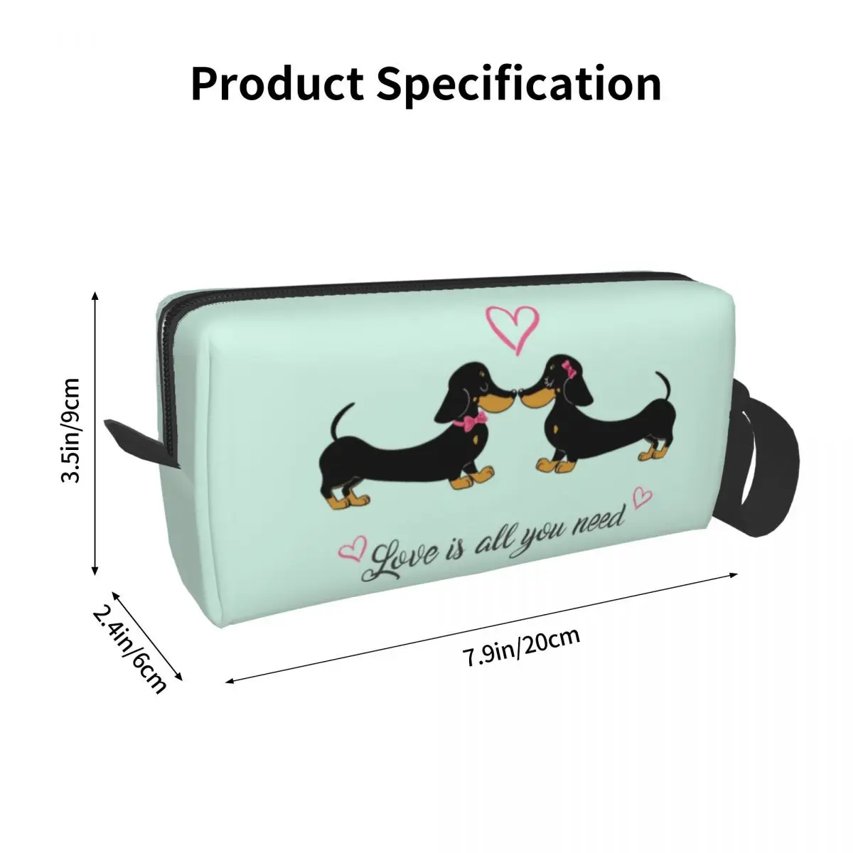 Cute The Dachshund Travel Toiletry Bag for Women Badger Sausage Wiener Dogs Cosmetic Makeup Organizer Beauty Storage Dopp Kit