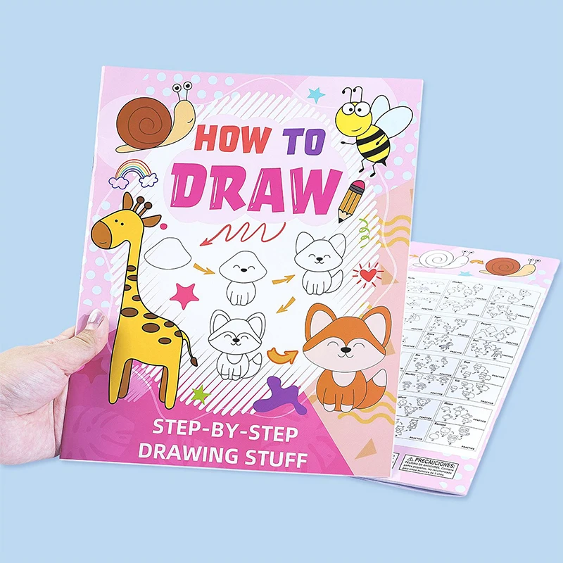 

Cartoon Animal-Themed Fun Doodles Simple Sketch Drawing Book Educational Early Learning Coloring Book For Students