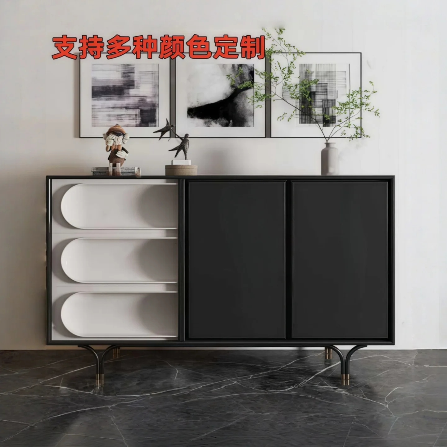 Mobile da pranzo in vernice nordica Mobile da portico d'ingresso italiano semplice e moderno