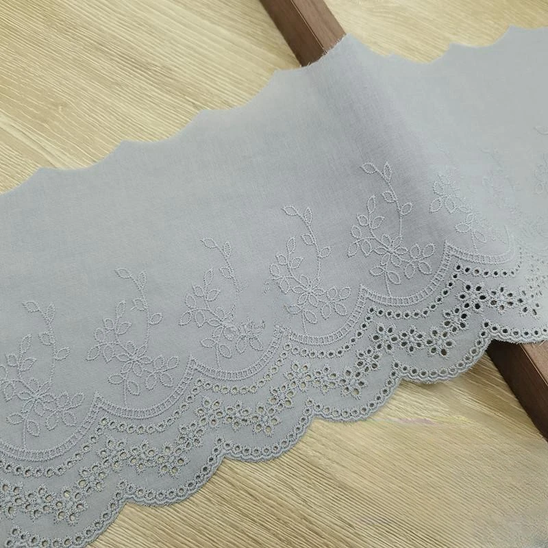 3Y-5Yard/Lot Breite 19CM 100% Baumwolle Tuch Gestickte Stoffe frauen Kleidung Kleid Diy Spitze Trim Hause textil Zubehör – Detail 13