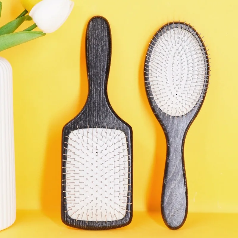 

1PC Wood Comb Professional Healthy Paddle Cushion Hair Loss Massage Brush Hairbrush Comb Scalp Hair Care Healthy bamboo comb