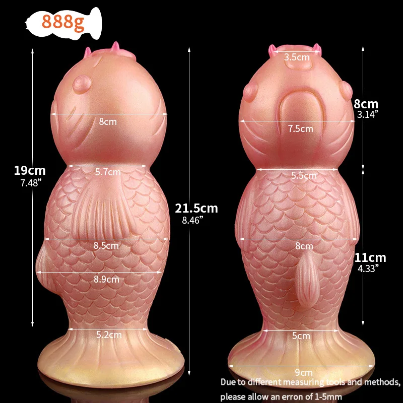 

2023 Huge Koi Dildo Liquid Silicone Anal Plug 8.9cm Thick Buttplug Sex Toy For Women Men Masturbator Beads SM Gay Sexy Shop