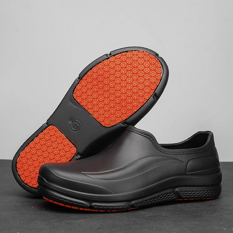 Summer Chef Shoes Anti Slip and Oil Proof Work Shoes Casual Lazy Slippers Soft Comfortable Beach Slippers Sandals Garden Shoes