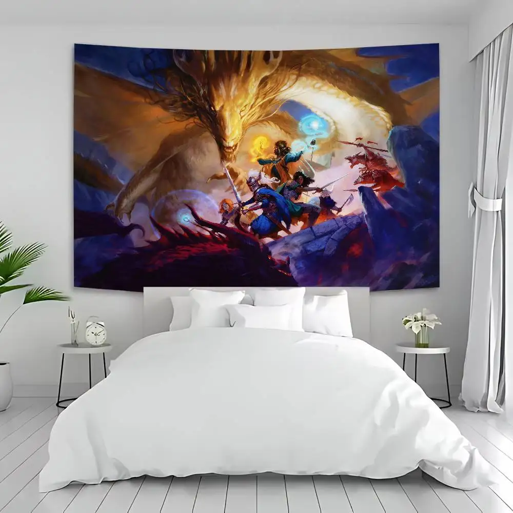 D-Dungeons Geme D-Dragons DIY Wall Tapestry For Living Room Home Dorm Decor Wall Art Decor