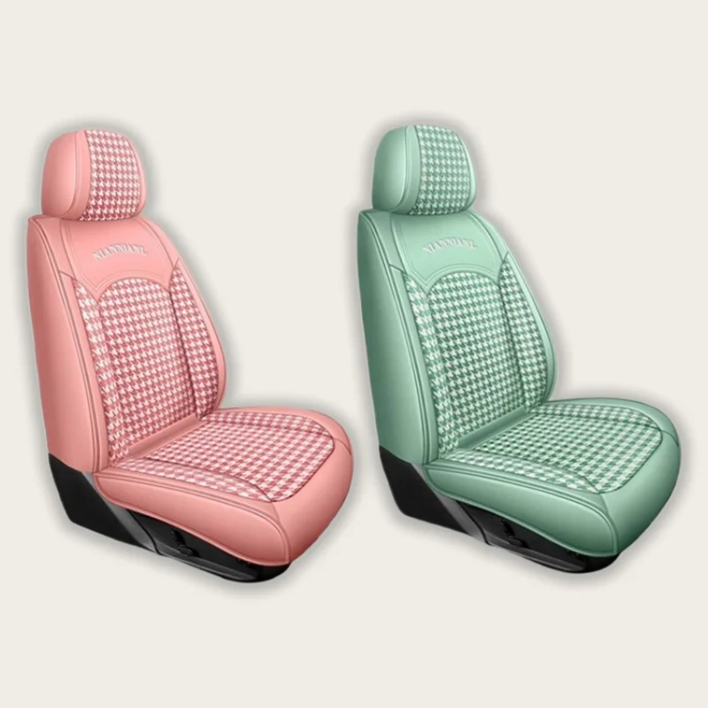 

Full Surround Car Seat Cushion Four Seasons Universal Breathable Cotton Linen Leather Seat Cover Car Accessories