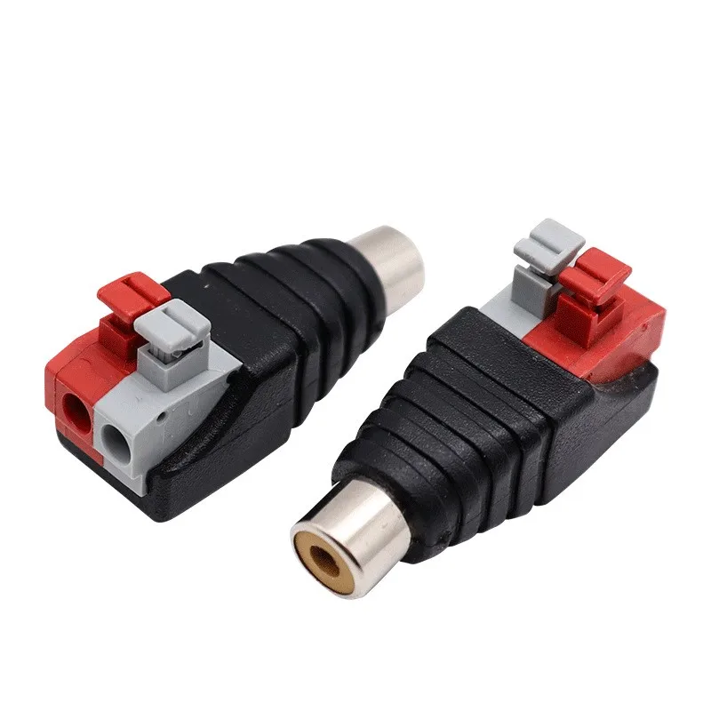 Solder-Free Push-Type DC Power Connector Male And Female Butt Plug 12V Surveillance Video 5.5*2.1MM Connection Terminal