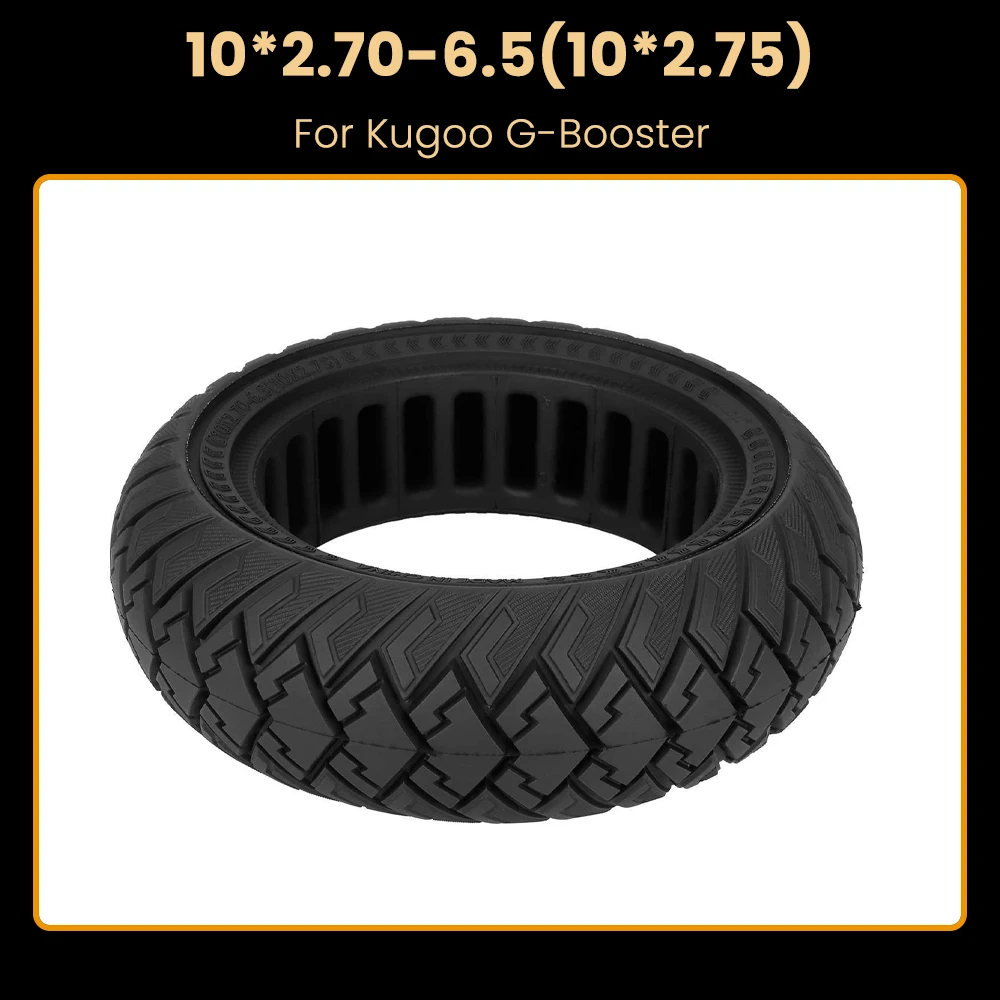 

Ulip 10×2.70-6.5 Puncture-proof Off-road 10×2.75 Solid Tire Wear resistant Tubeless Tyre for Kugoo G-Booster Electric Scooters