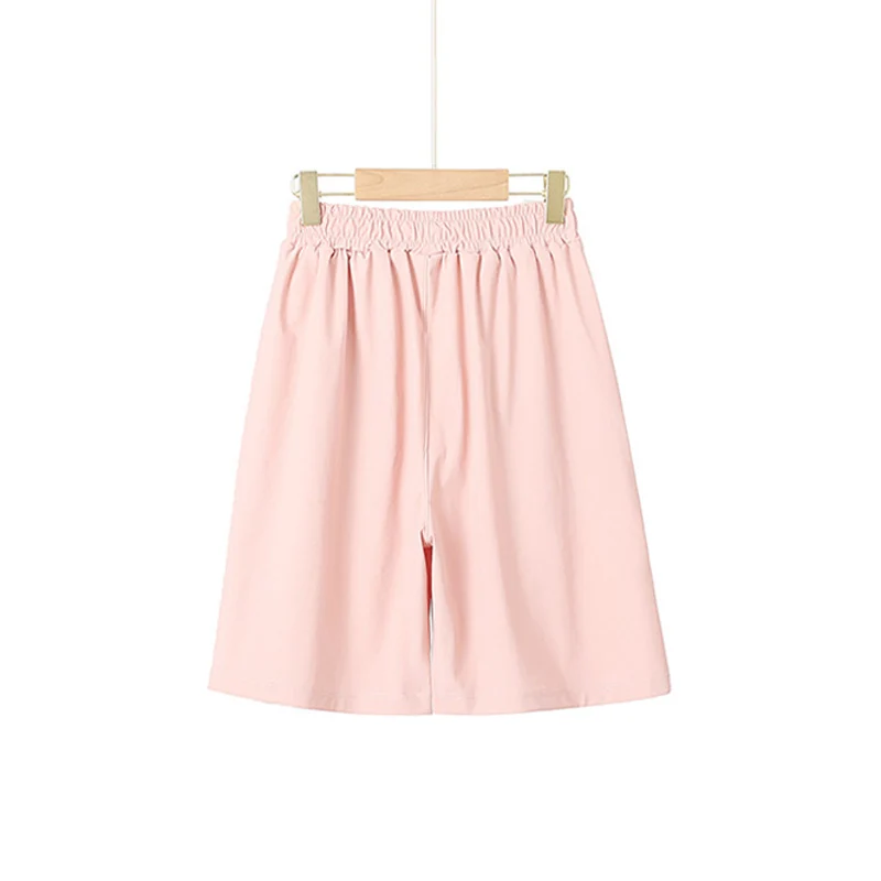 IENENS ﻿ Summer Sports Shorts For Girl Solid Color Quick-drying Ice Silk Causal Short Pants Fit 5 to 12 Years Old Kids Clothes