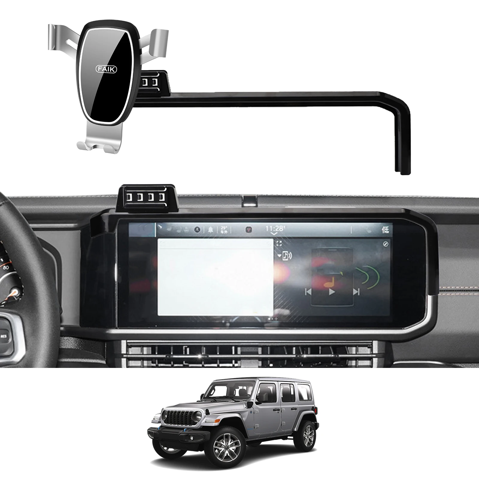 

Car Phone Holder for Jeep Wrangler 2024 2025 GPS Bracket Navigation Stand Auto Accessories