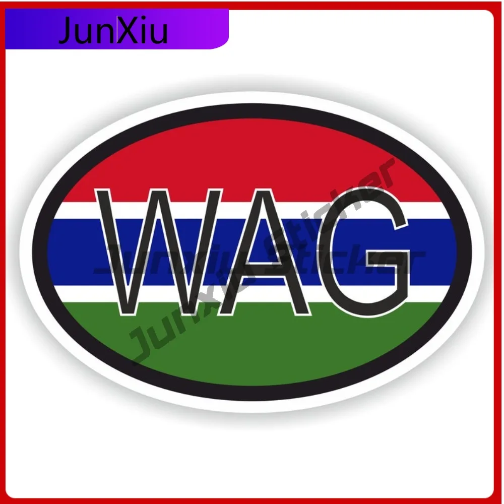 

Gambia Country Code Wag Oval Sticker With National Flag Badge Sticker Camper Rv Van Decals Stickers For Car Decoration Mirror