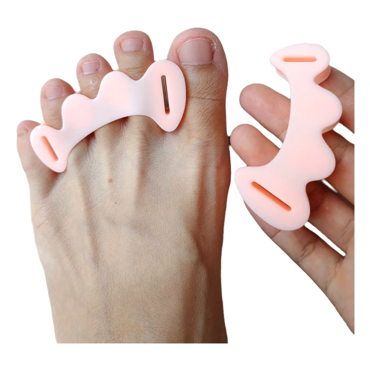 2Pcs=1Pair Hammer Fingers Corrector Toe Separator Bunion Corrector Hard Silicone Material for Toe Separation Foot Care Pedicure