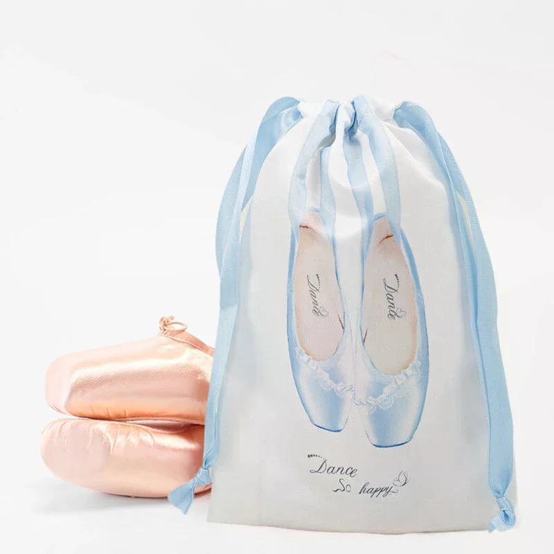 Pink Girls Ballet Dance Sports Bag Drawstring Dance Pouch Backpack Women Organizer Ballet Package