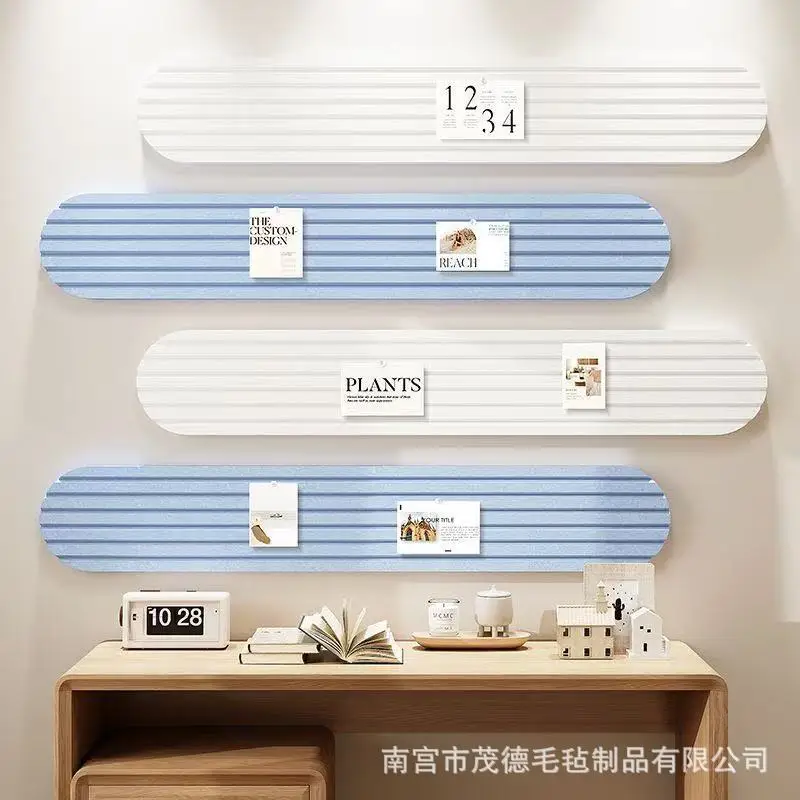 No-Damage Polyester Felt Notice Board - Sound-Absorbing Pin-Friendly Surface for Kindergarten Display Walls, Home Office