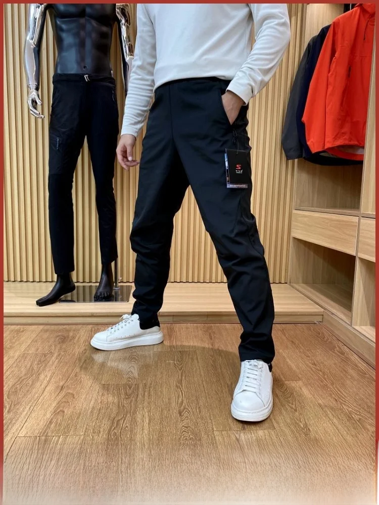 

Outdoor Men's Fce Lined Soft ell Cargo Pants Breathable Water Resistant Autumn Winter Faion Casual Trousers