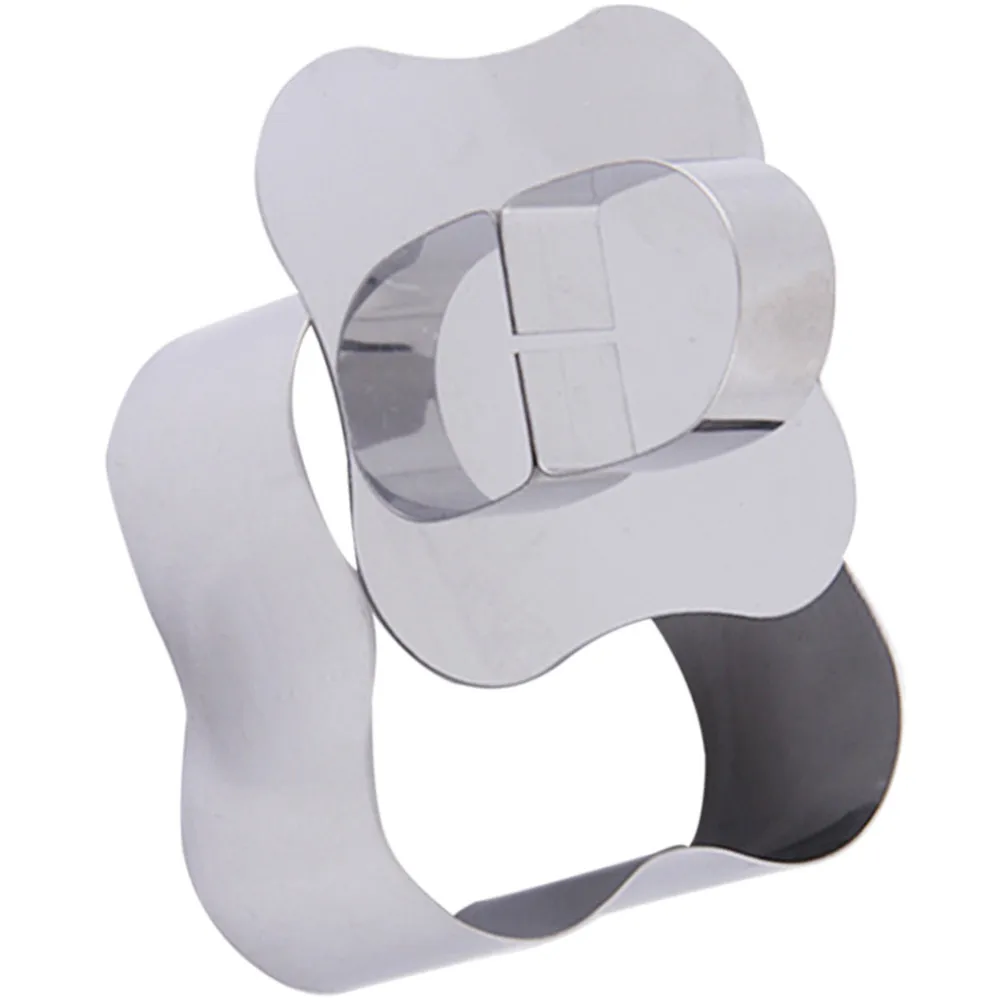 Heavy Duty Stainless Steel Mold with Pusher for Cakes Cookies Biscuits Sushi Rice Fruits Vegetables Dessert Shaping Baking Tool