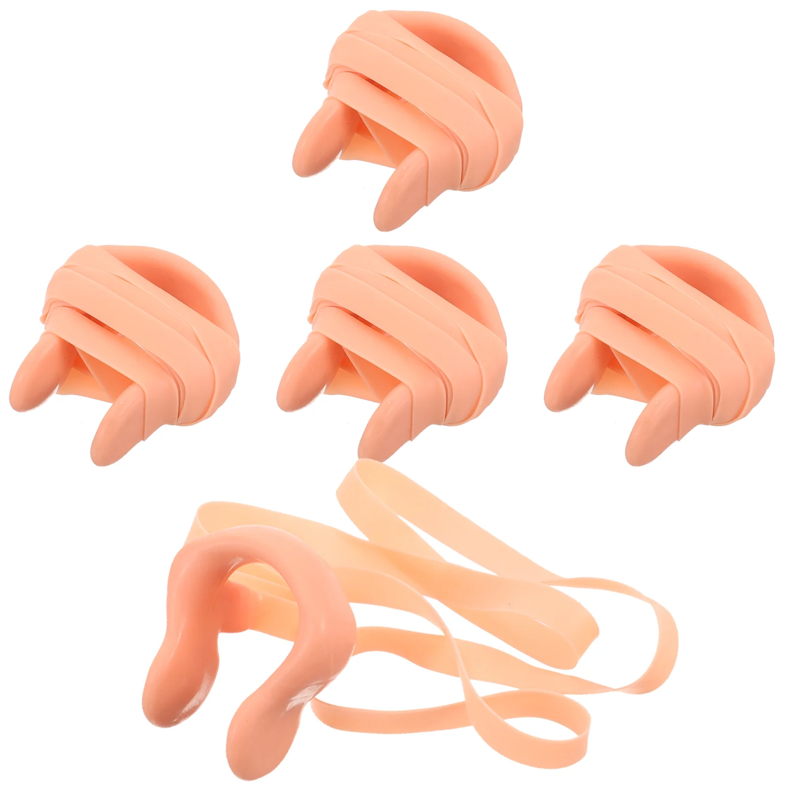 5pcs Silicone Swimming Nose Clip with Strap Nose Protection Swimming Accessory for Kids and Adult