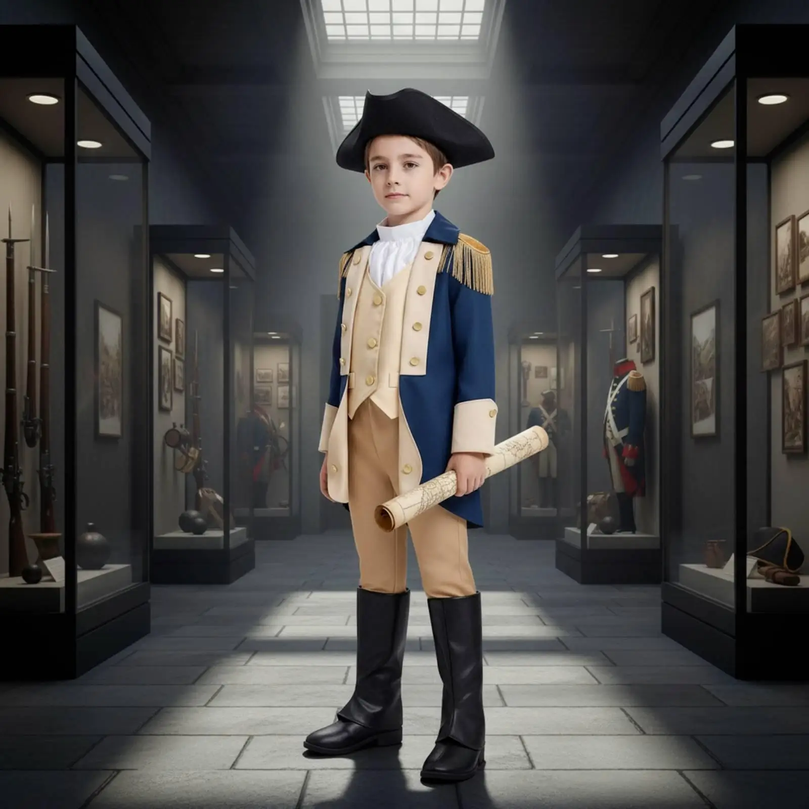 colonial-costume-with-boot-covers-gold-trimmed-costume-with-hat-patriotic-historical-outfit-with-jacket-and-pants-for-kids
