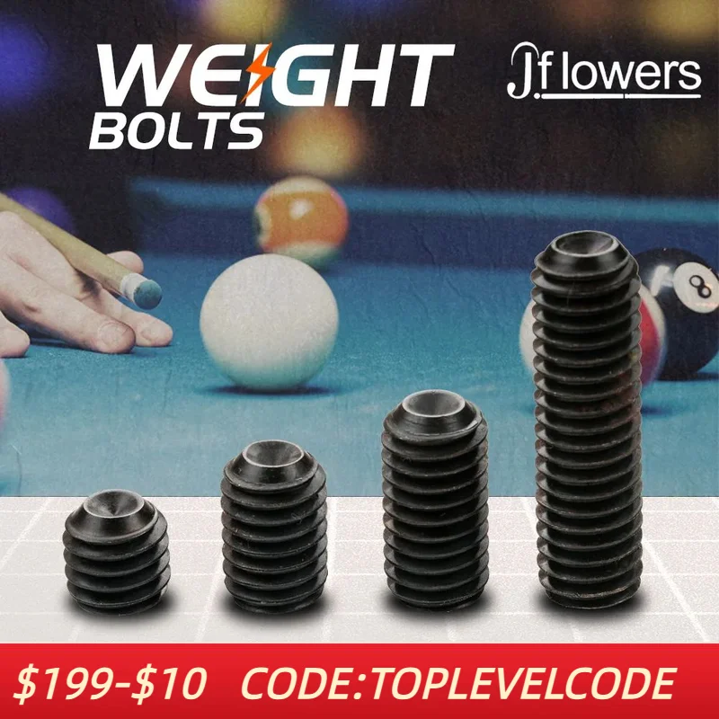 

Регулировка веса болта Jflowers 0,2/0,4/0,5/0,7 унции 12/19/25/45 мм, набор из 4 предметов, регулируемые весовые болты, аксессуары для бильярда