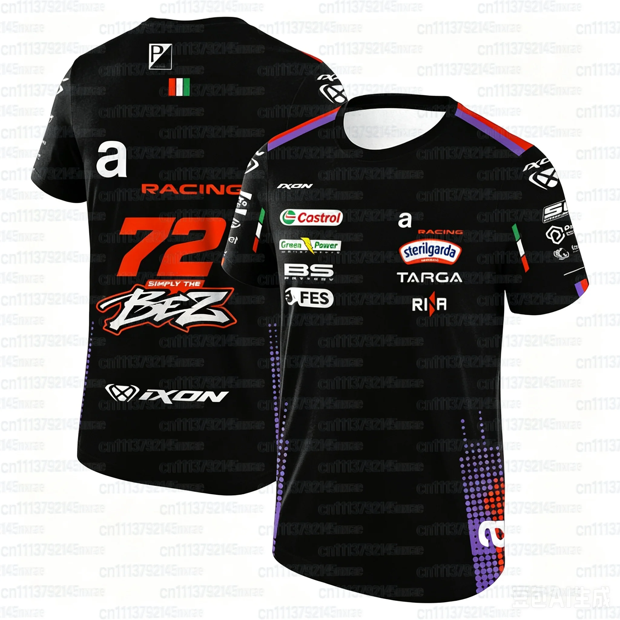 2026 Marco Bezzecchi 72 Team T-Shirt Martín 89 Fahrer Schnelltrocknendes Kurzarm-Oberteil Sport Casual Herren T-Shirts FamilyMatching – Detail 5