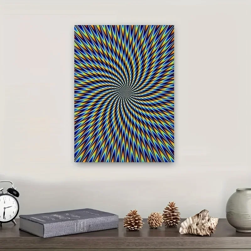1000pcs 3D Optical Illusion Puzzle Book with 3D Glasses-Like Effect (No Glasses Needed) - Color-Coded Pieces, Intermediate Lev