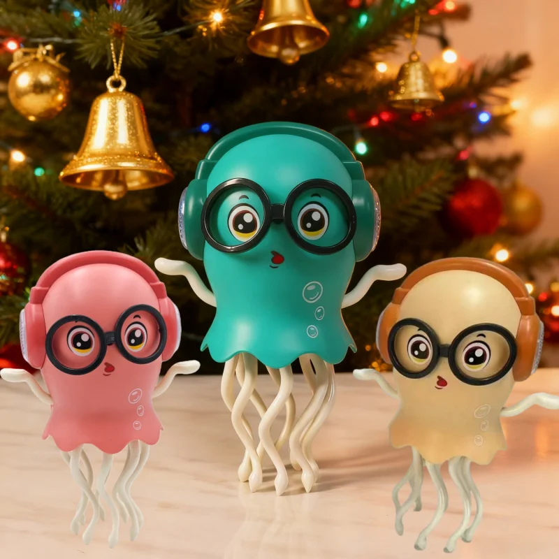 Jouet lumineux éducatif pour enfants, méduse dansante électrique, rouge, vert, Orange, conception de Simulation tricolore, jouet créatif pour enfants