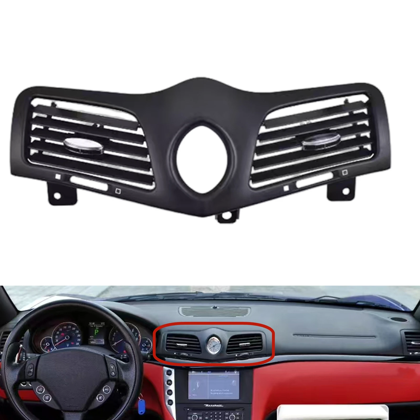 

Car Interior Console Air Outlet Vent Grill Frame Cover For Maserati GranTurismo GT 2007-2020 Grancabrio GC 2010-2019