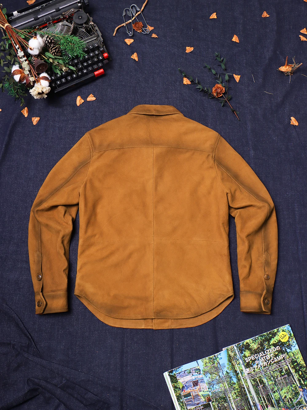 Blunt Razor American Vintage Suede Top Layer Sheep Leather Shirt Suede Men\'s Leather Leather Jacket Distressed Shirt Jacket