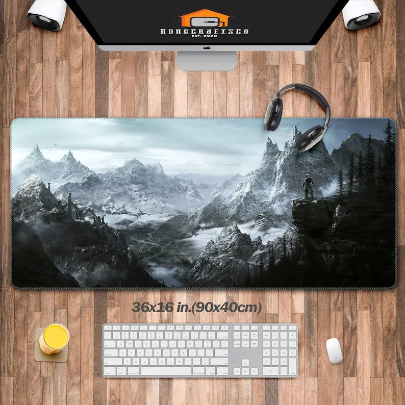 Gaming Desk Pad Large(3 Patterns),Valley Eagles Gaming Mouse Pad XXL,Dragon Gamer Desk Matt For Desktop, Gaming Desk Decorations