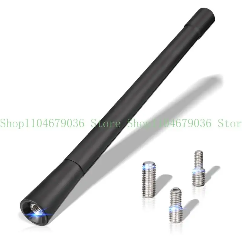 652F Wear Resistant Rubber Car Antenna Replacement 7Inch Length Fits Various Vehicles Ceiling Antenna Poles