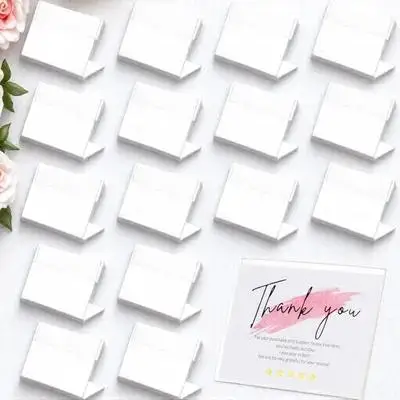 25Pcs Acrylic Sign Holder Transparent Table Top Display Stand for Menu Name Card Price Tag Photo Poster L-Bracket Tilt Design