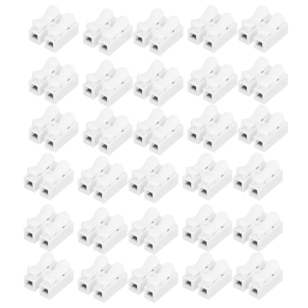 200PCS Easy 2 Port CH-2 Connectors 250V 10A Press Terminal Connectors Quick Connector Cable Clamp For Automotive