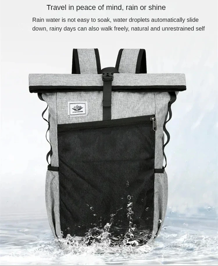 Leichter Faltbarer Outdoor-Sportrucksack mit Großer Kapazität, Wasserdichter Wanderrucksack für Freizeitaktivitäten und Täglichen Gebrauch, Unisex – Detail 12