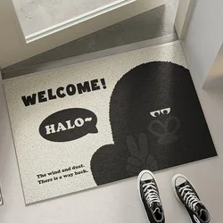 Funny Animals Welcome Anti-slip PVC Floor Mat Orangutan Entrance Doormat Entryway Porch Hallway Home Decor Dust Removal Carpet