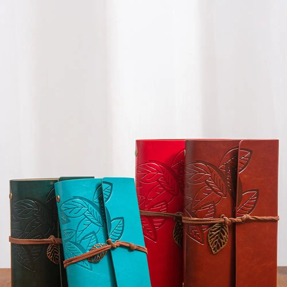 Vintage Style A6 Loose Leaf Diary Notebook Retro Wrap Journal Portable Stationery Organizer For Creative Note Taking Planning