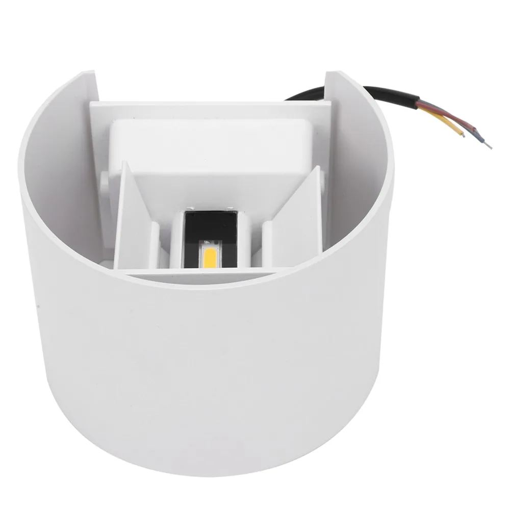 Modern 12W Wall Light Waterproof Semi-Circular LED Wall Lamp Moisture-Proof Adjustable Beam Angle Up Down Lighting Corridor