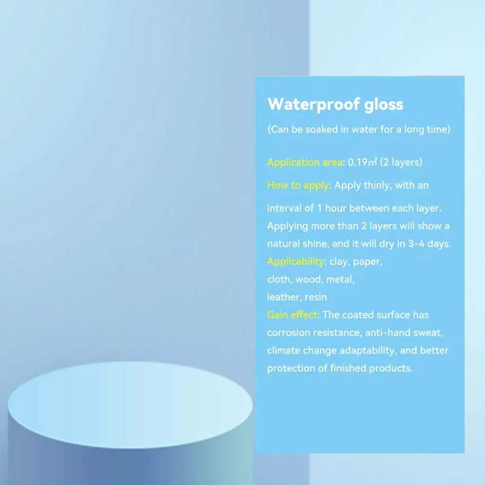 50ml/100ml Glanzlack-Clay-Glasur – Klar, hochglänzend, lichtbeständig und vergilbungsfrei, schützende transparente Beschichtung – Detail 8