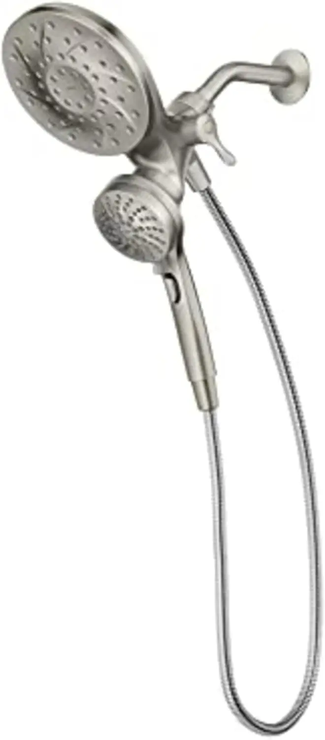 

Engage Magnetix Spot Resist Brushed Nickel Multi-Function Handshower and Rainshower Combo Featuring Magnetic Docking System