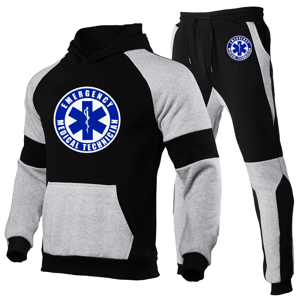 Ensemble de sport polyvalent EMT Emergency Ambulance pour homme, sweat à capuche de course, confortable et sportif, mode printemps et automne, nouveau, 2024