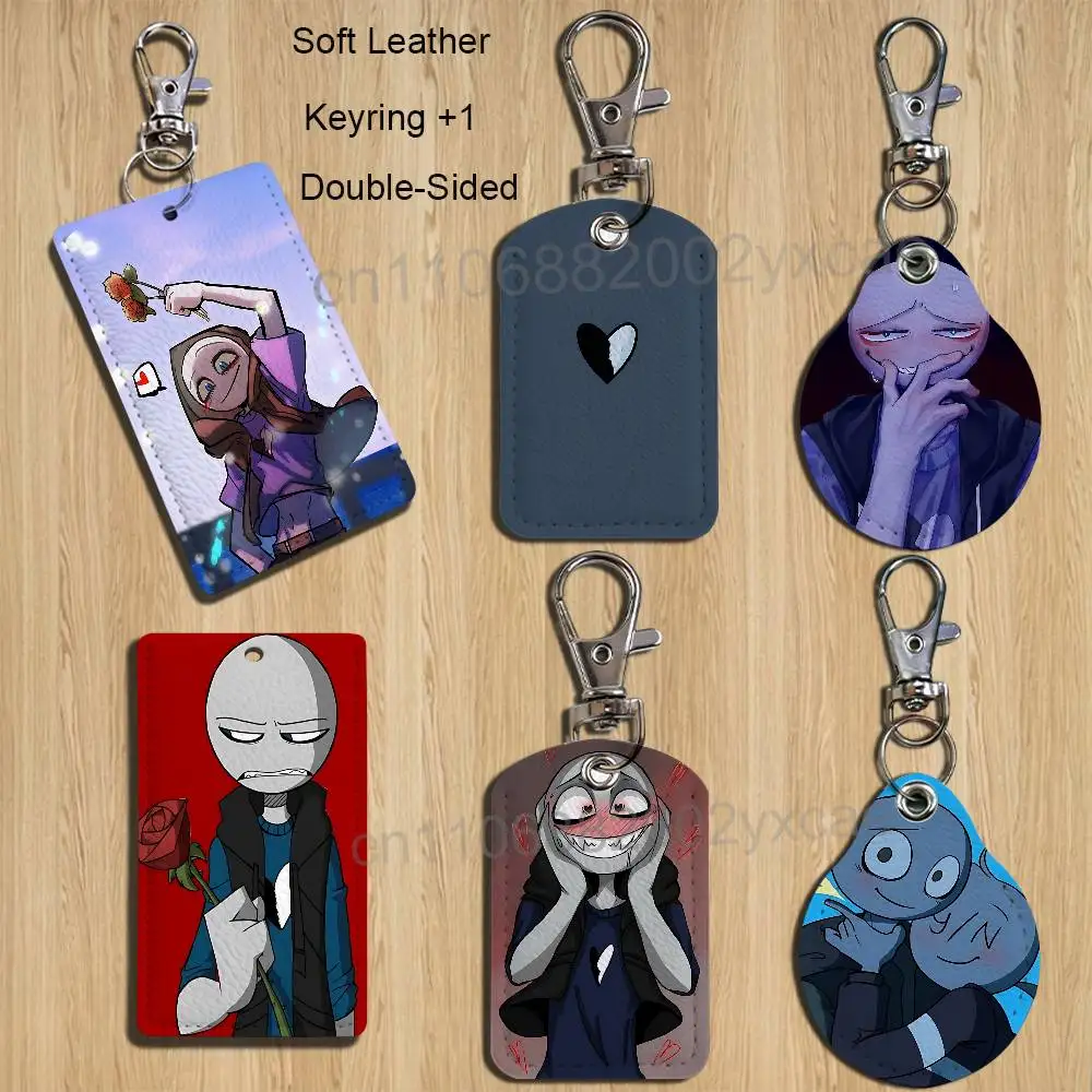 Yandere Peter Your Boyfriend Card Holder Keychain Key Ring Door Lock Access Protective Case For Security Gift