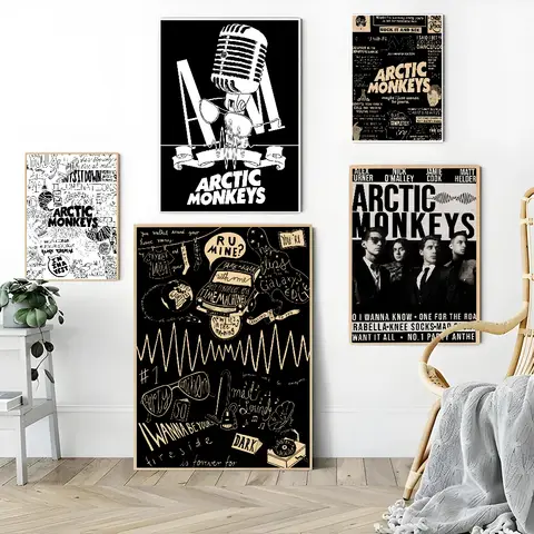 1 st Arctic Monkeys Band Musikalbum Poster Självhäftande Konst Vattentät Pappersklistermärke Kaffe Hus Bar Rum Väggdekor 10 best sales Arctic Monkeys-klistermärken - №1