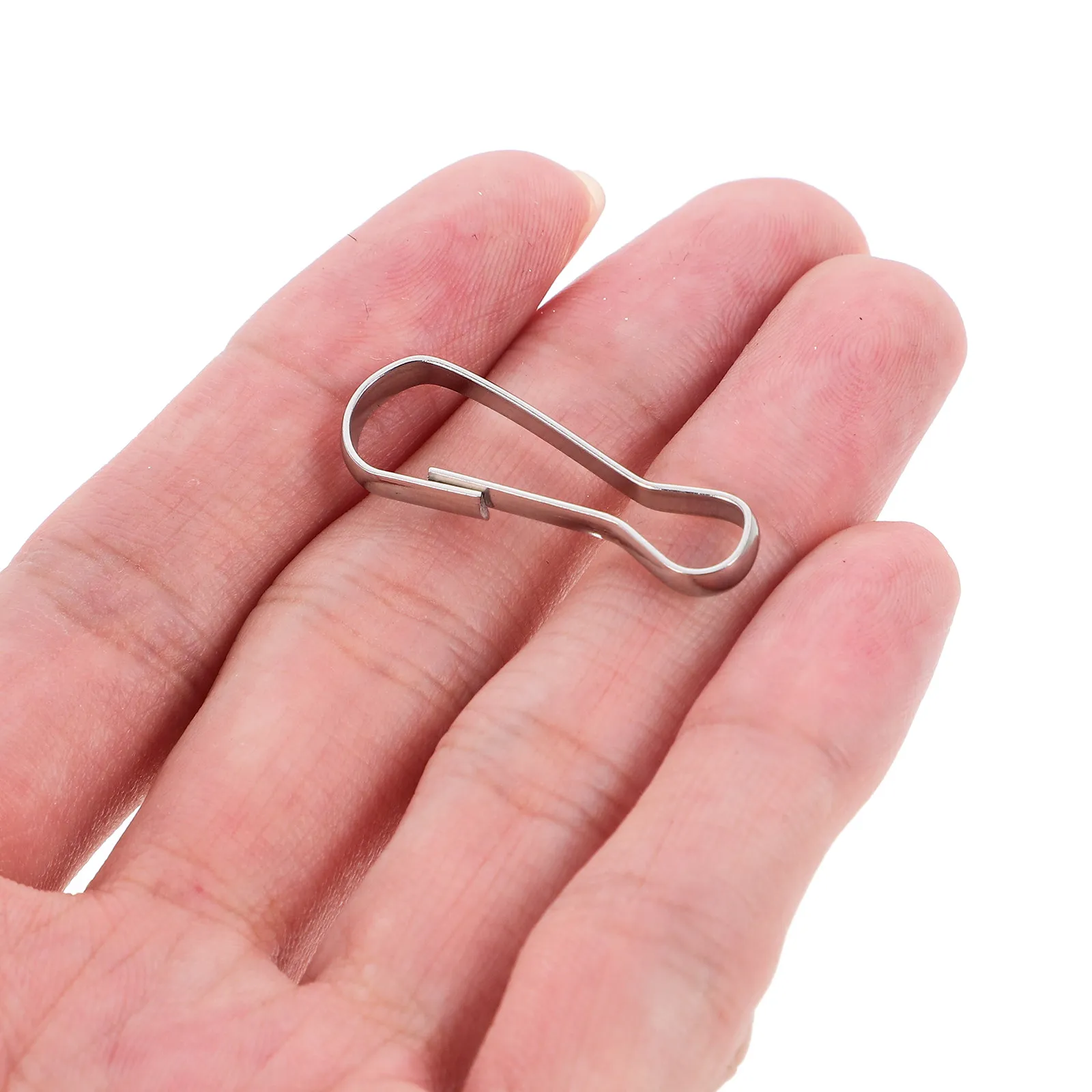 10Pcs Stainless Steel Spring Hooks Easy Install Secure Hanging for Pet Accessories Hammock Fixing Buckles Flag Snaps Hooks