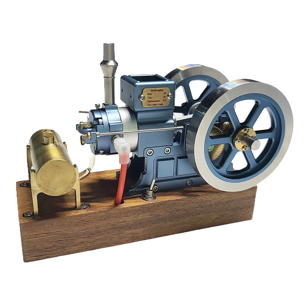 Metal Slow Machine Horizontal Engine Carburetor Adjustable Speed Blue Engine Finished Experimental Toy